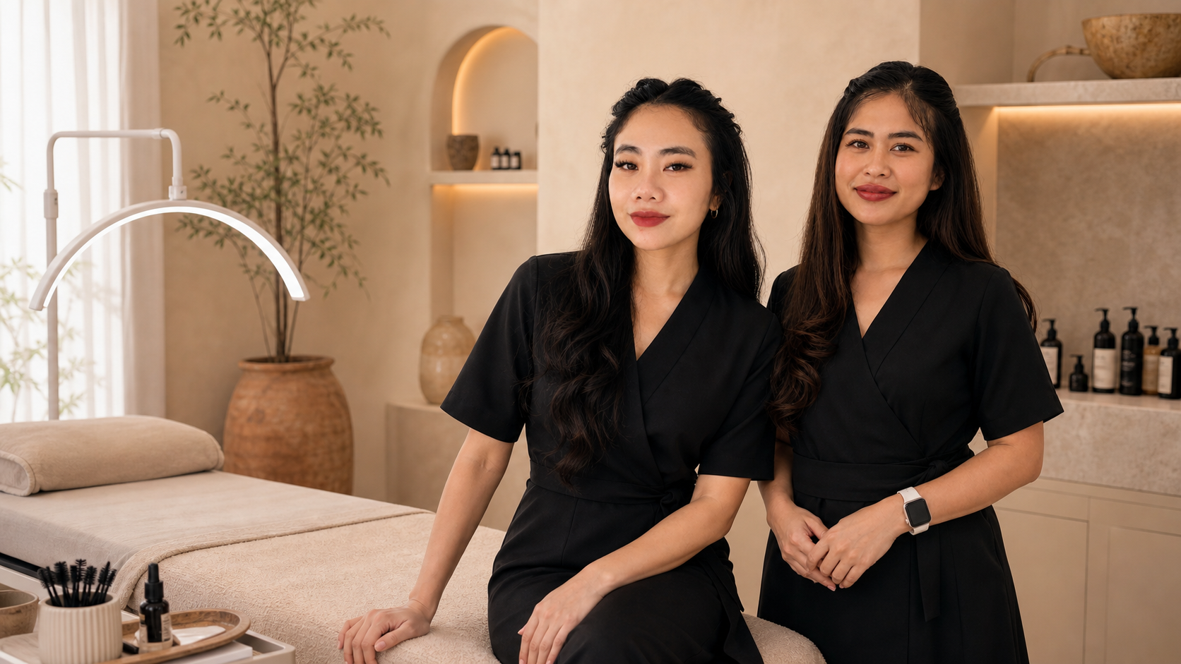 Динда и Рисма вместе в студии Hello Lash Lifting Bali